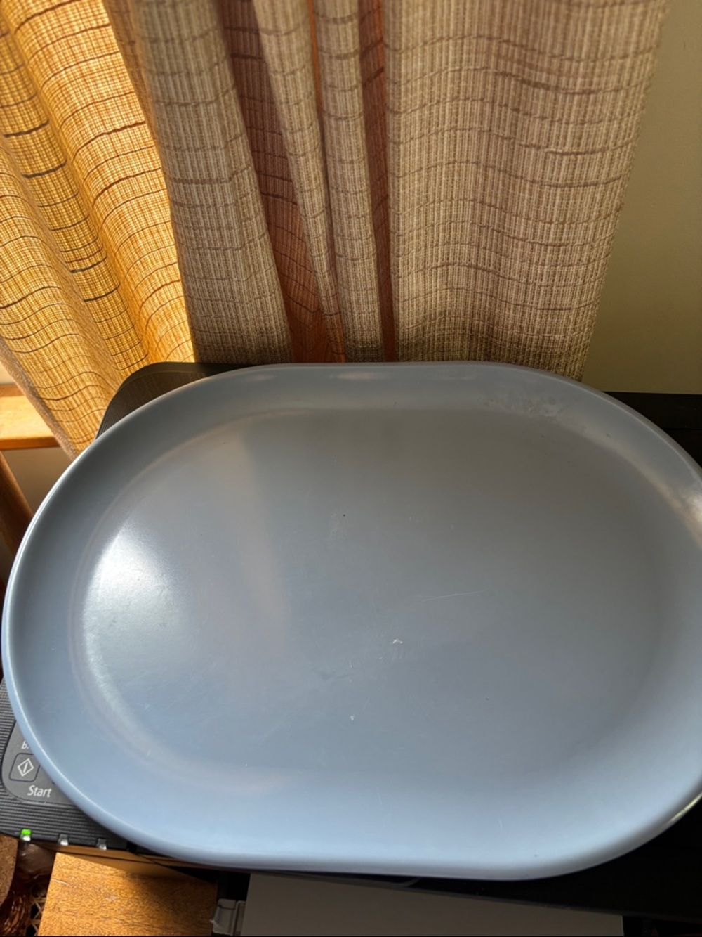 Vintage Rubbermaid Blue Oval Serving Platter
